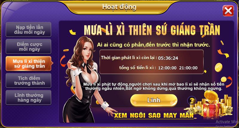 Mưa lì xì thiên sứ giáng trần