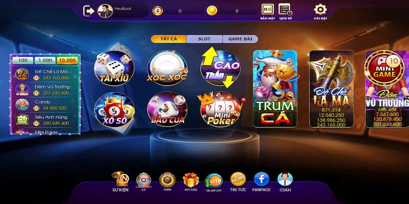 Những trò chơi có tại cổng game 