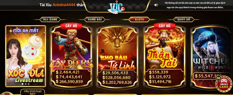 Slot game không thể bỏ qua tại Vic Club