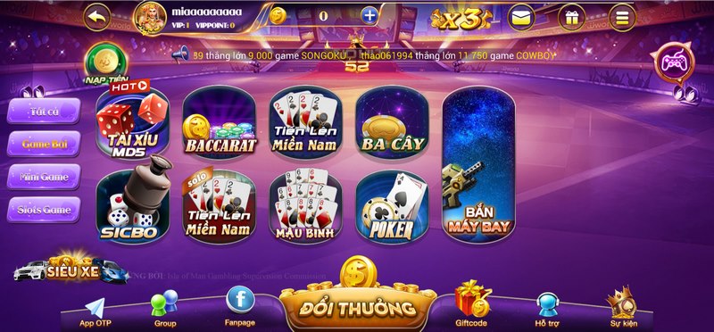 Nổ hũ 52 tập trung phát triển những game bài cá cược