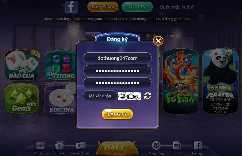 đăng ký tài khoản làm hội viện cổng game đơn giản