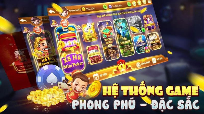 đa dạng game cược lên tới hơn 3000 trò chơi