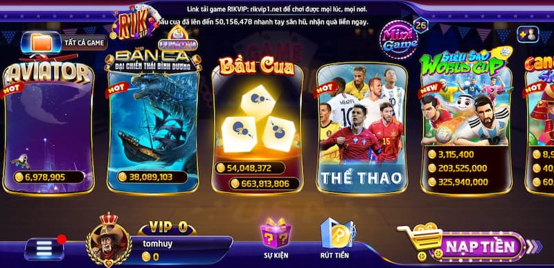 Giới thiệu về tựa game bầu cua Rikvip cực hot