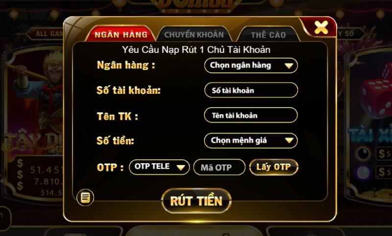 Rút tiền từ 10 - 15 phút