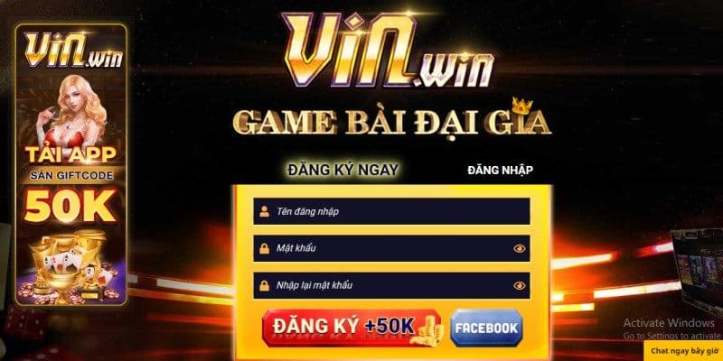 Đăng ký tài khoản mới Vinwin