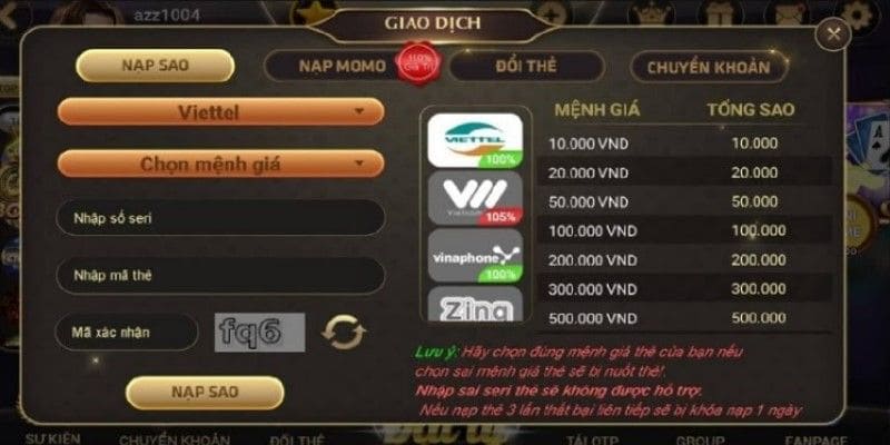 Hướng dẫn nạp tiền vào tài khoản Win247 nhanh chóng