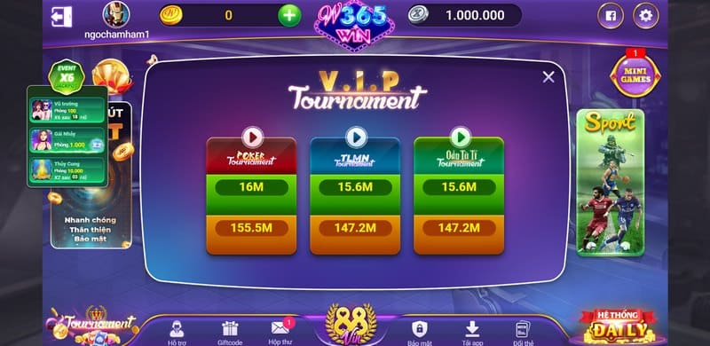 Đua top VIP Tournament thu về khoản lợi nhuận cực khủng